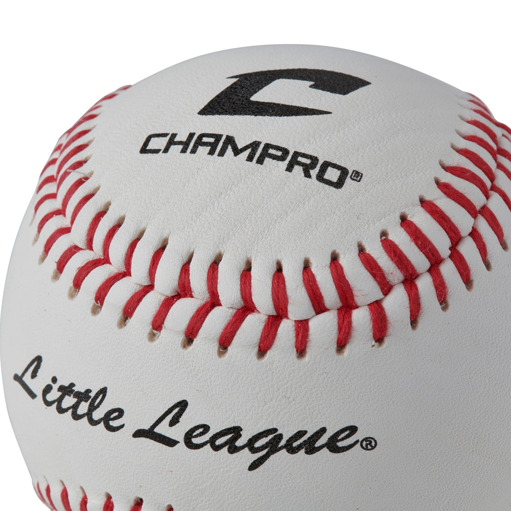 Champro Little League® Game RS - Cushion Cork Core - Full Grain Leather Cover Baseball - Dozen Baseball Baseballs All