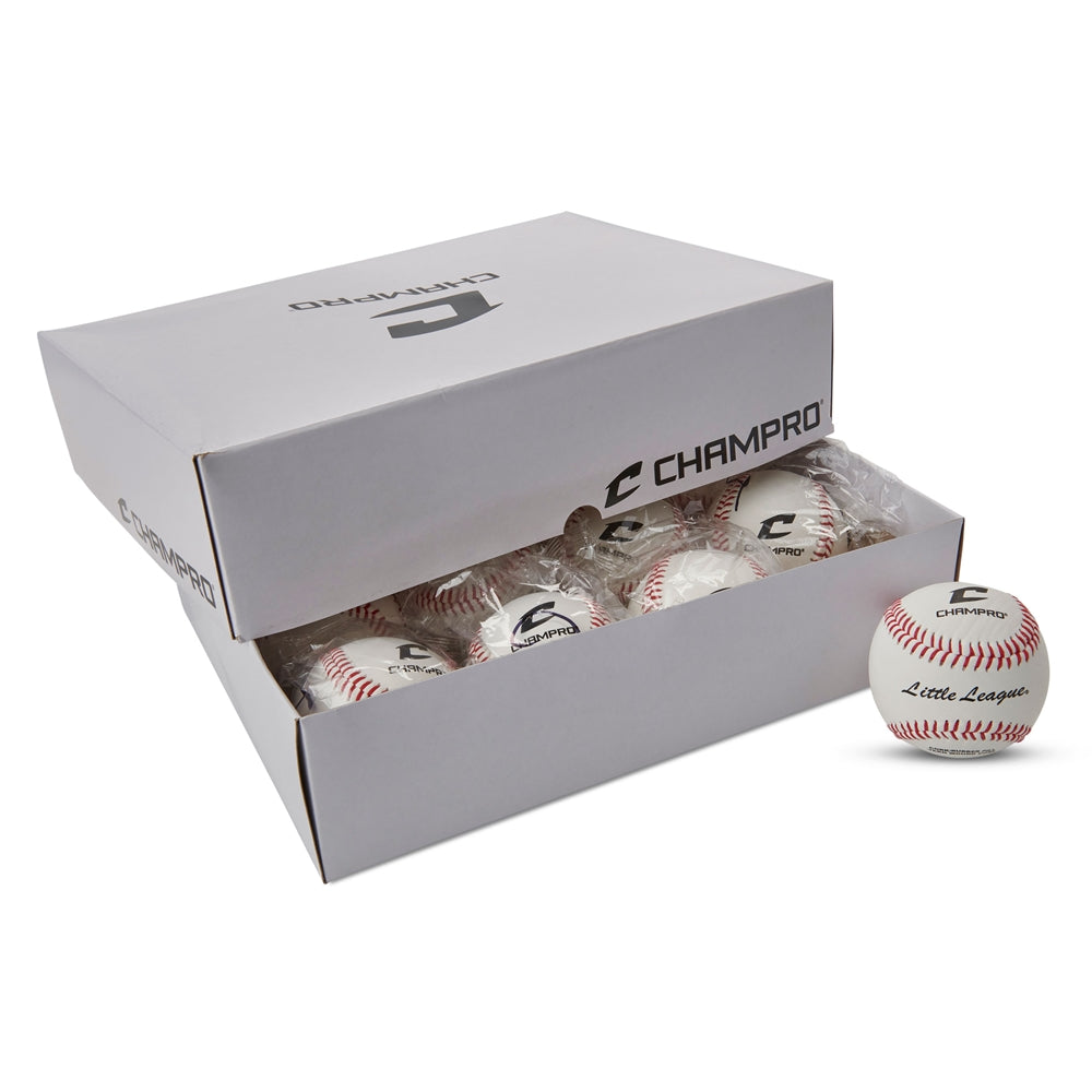 Champro Little League® Game RS - Cushion Cork Core - Full Grain Leather Cover Baseball - Dozen Baseball Baseballs All
