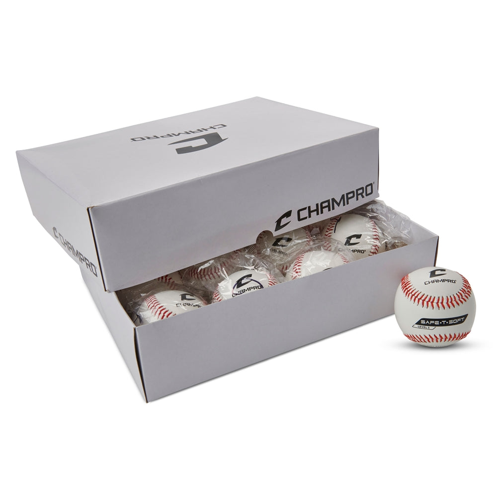 Champro One Dozen Safe-T-Soft Level 3 Baseballs Baseball Baseballs All