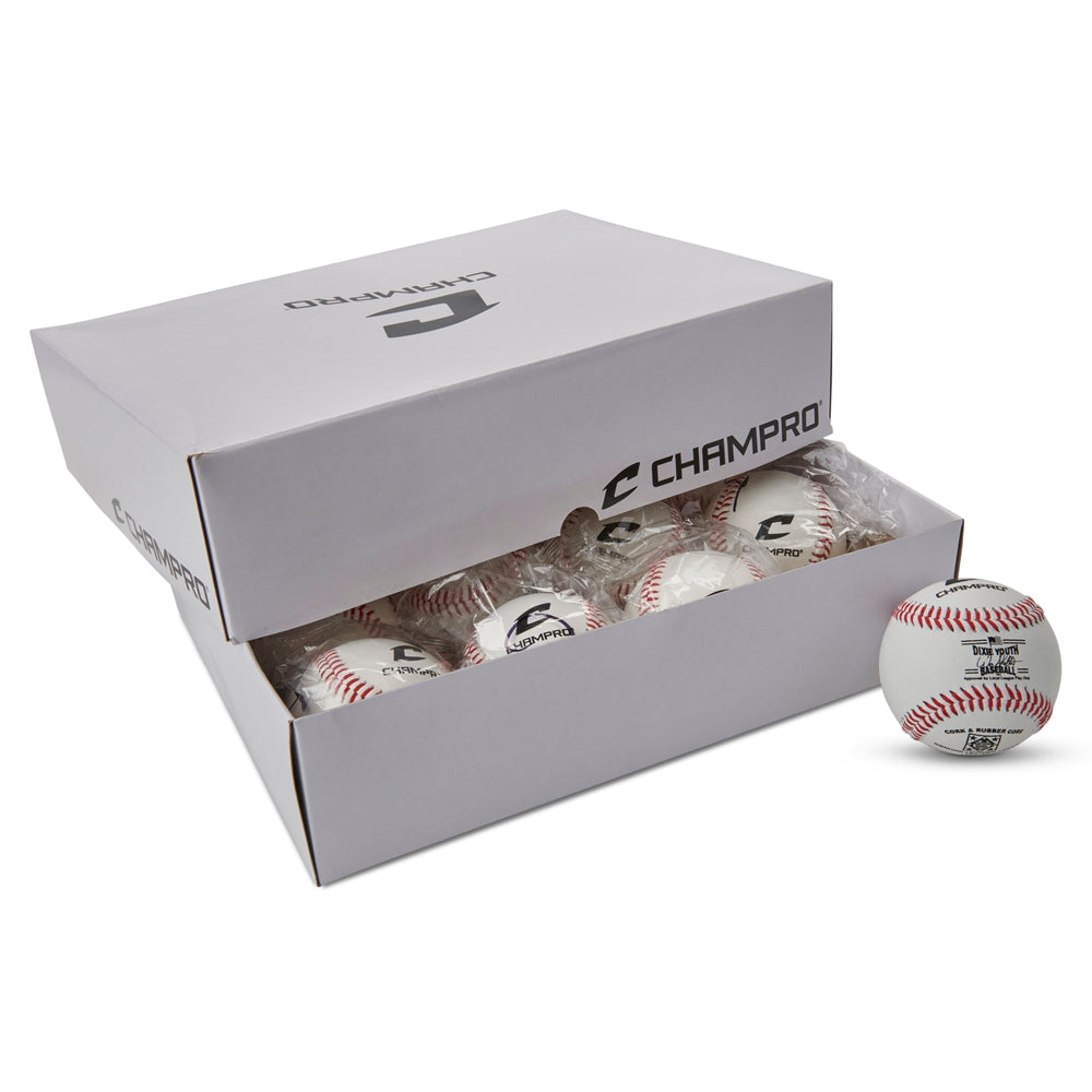 Champro One Dozen Youth Diamond League Category 3 Dixie League Baseballs Baseball Baseballs All
