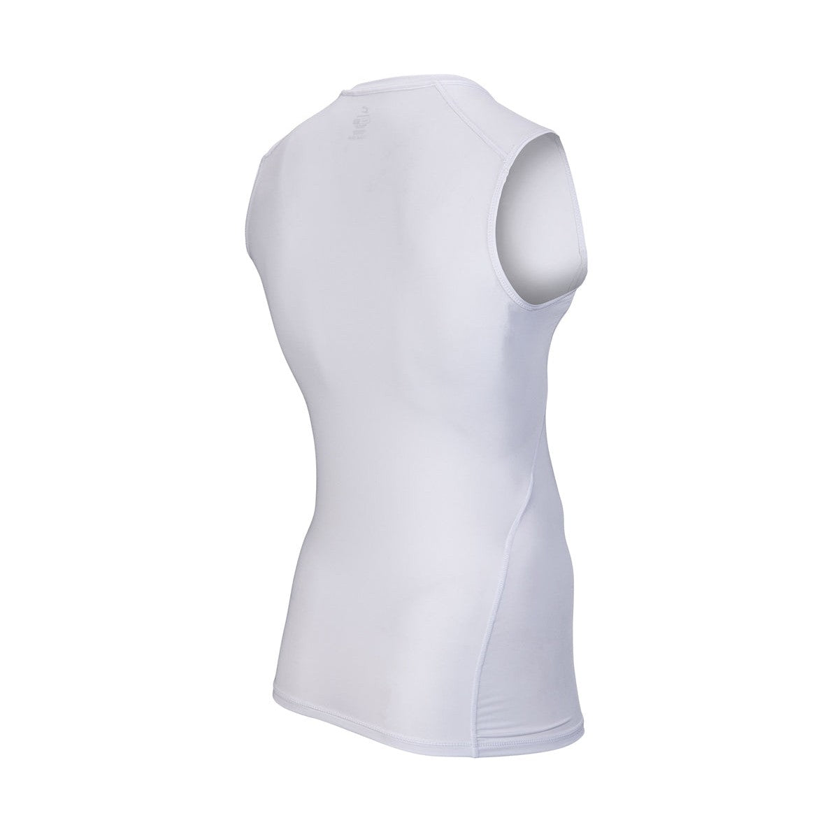 White Champro Men's Lightning 2.0 compression sleeveless shirt back view