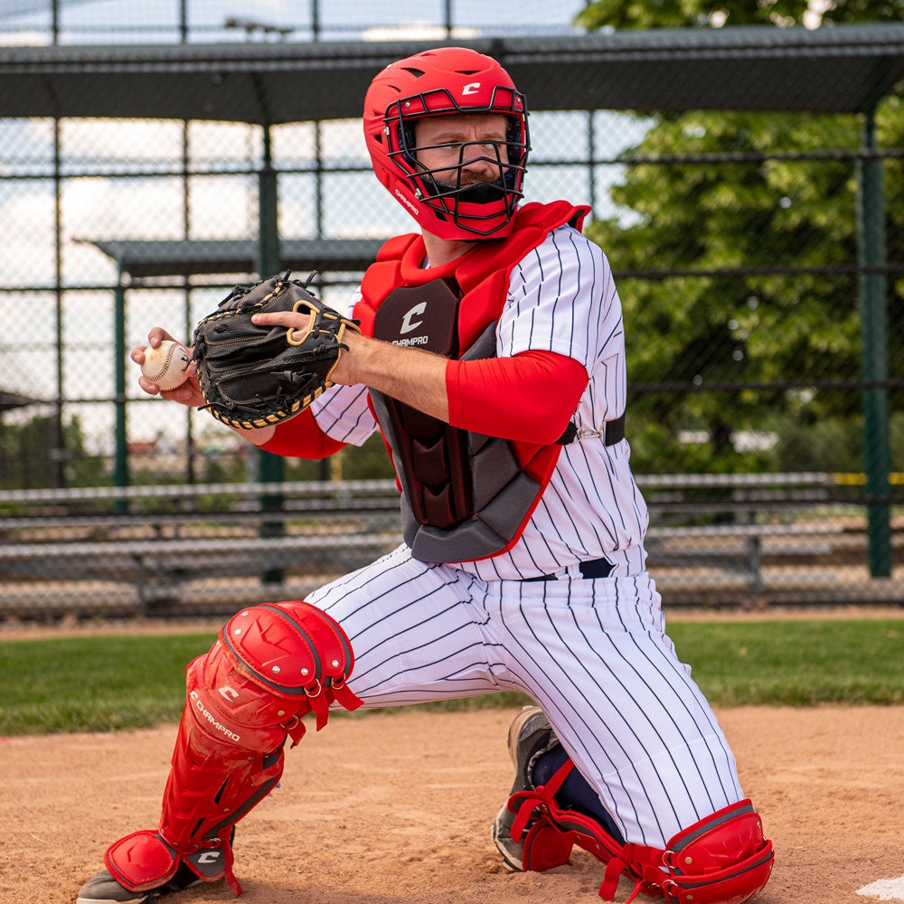 Champro Adult Optimus Pro Leg Guards Baseball Catcher's Protective Equipment All