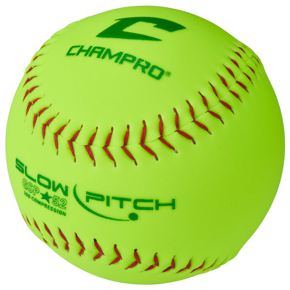 Champro ASA / USA 12" Slow Pitch Softball Durahide Cover .52 COR - Dozen Softball Softballs All