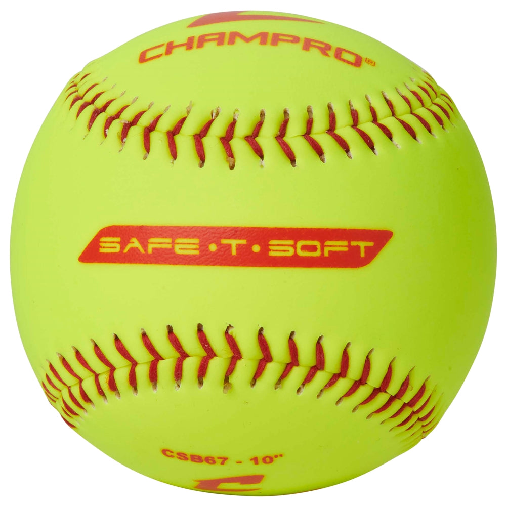 Champro 10" Safe-T-Soft Softball - Dozen Softball Softballs All