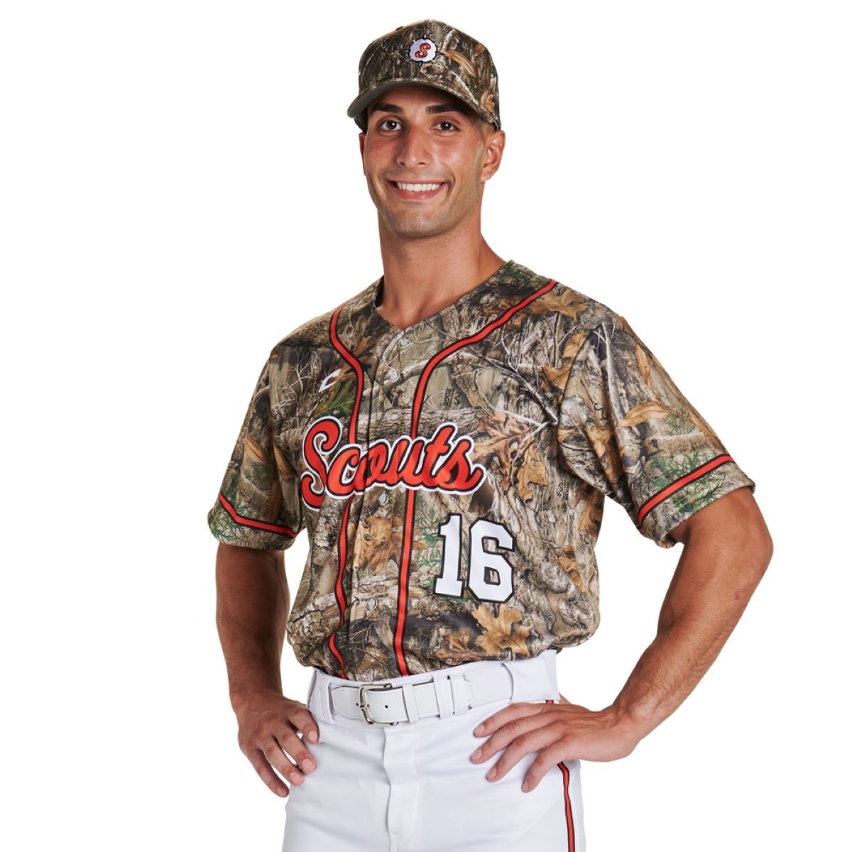 Custom Realtree Patter Full Button Jersey Team Baseball Jerseys