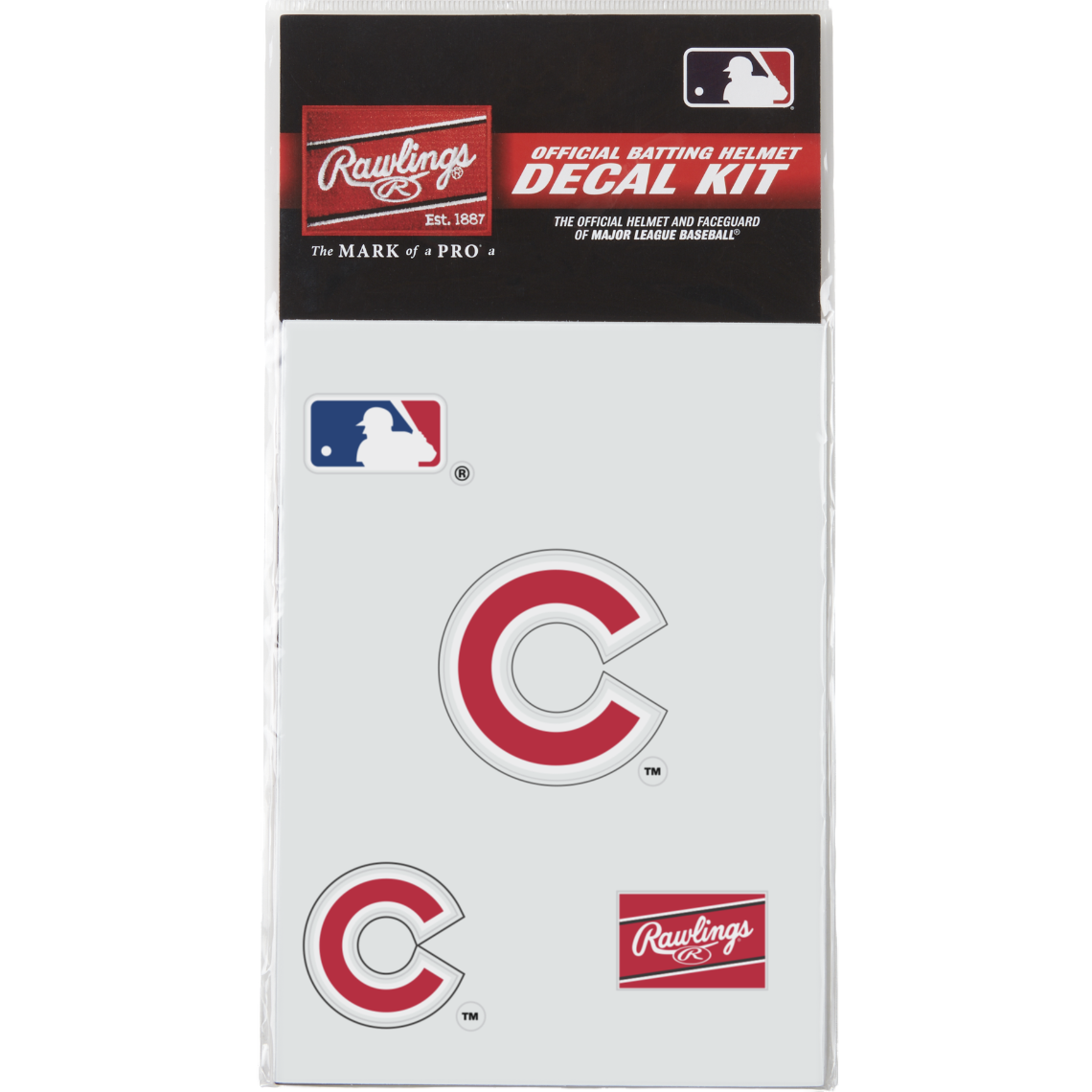 Rawlings MLB Decal Kit Baseball Batting Helmet