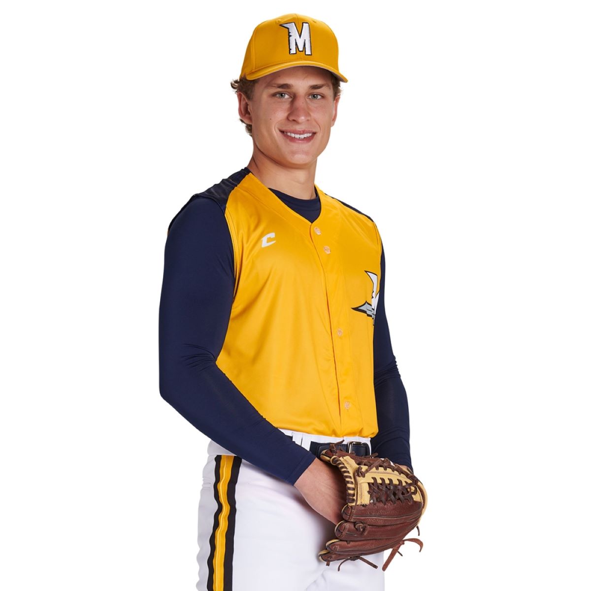 Custom Full Button Sleeveless Jersey Team Baseball Jerseys