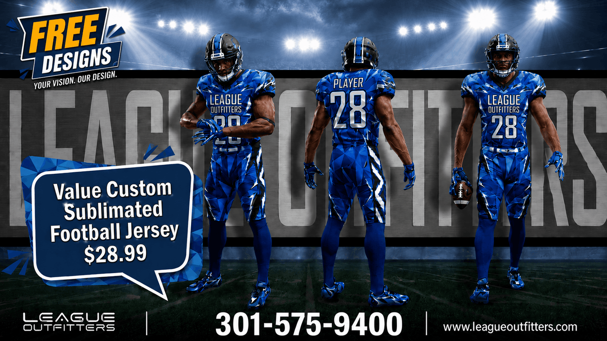 League Outfitters Value Custom Sublimated Football Jersey