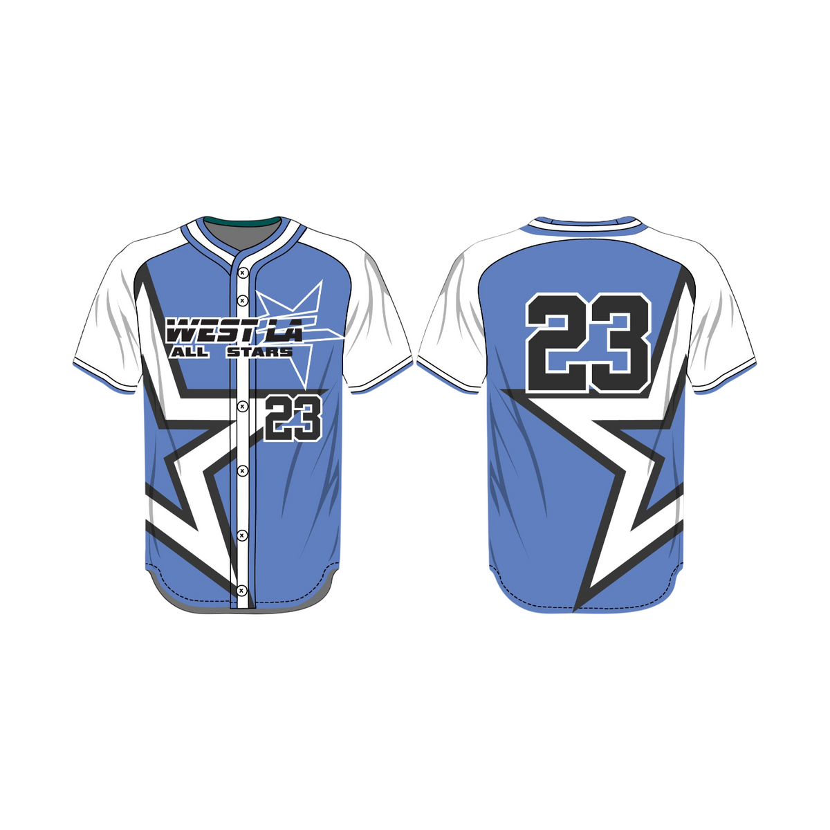 League Outfitters Custom Sublimated Full Button Jersey Team Baseball Jerseys