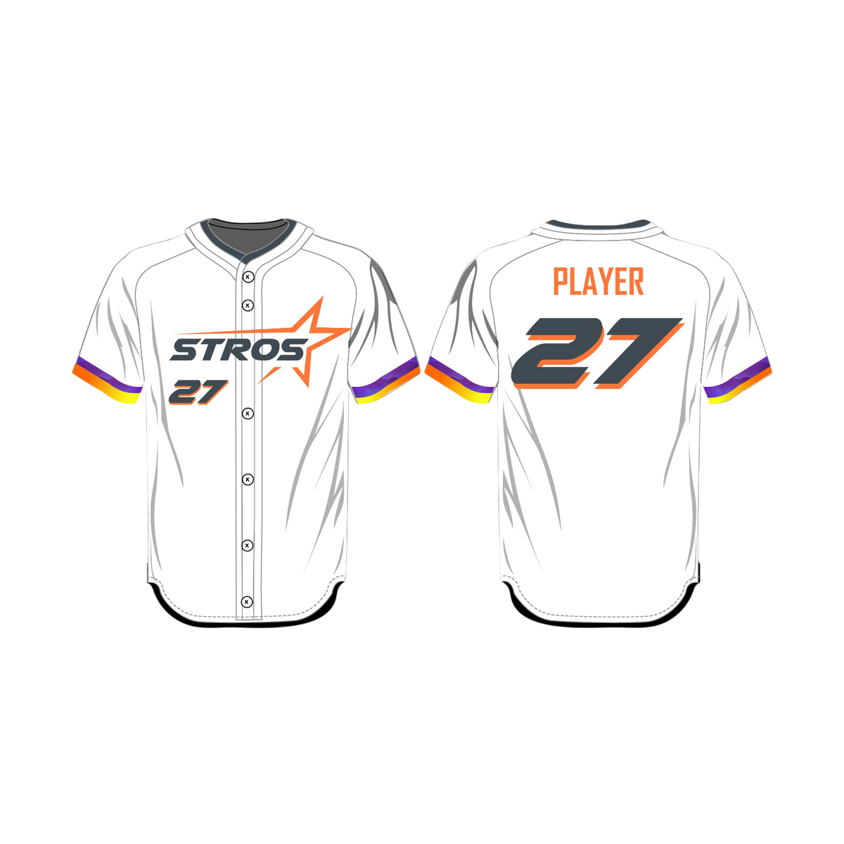 League Outfitters Custom Sublimated Full Button Jersey Team Baseball Jerseys