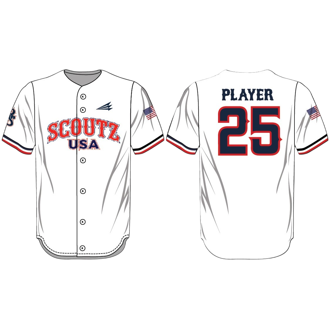 League Outfitters Custom Sublimated Full Button Jersey Team Baseball Jerseys