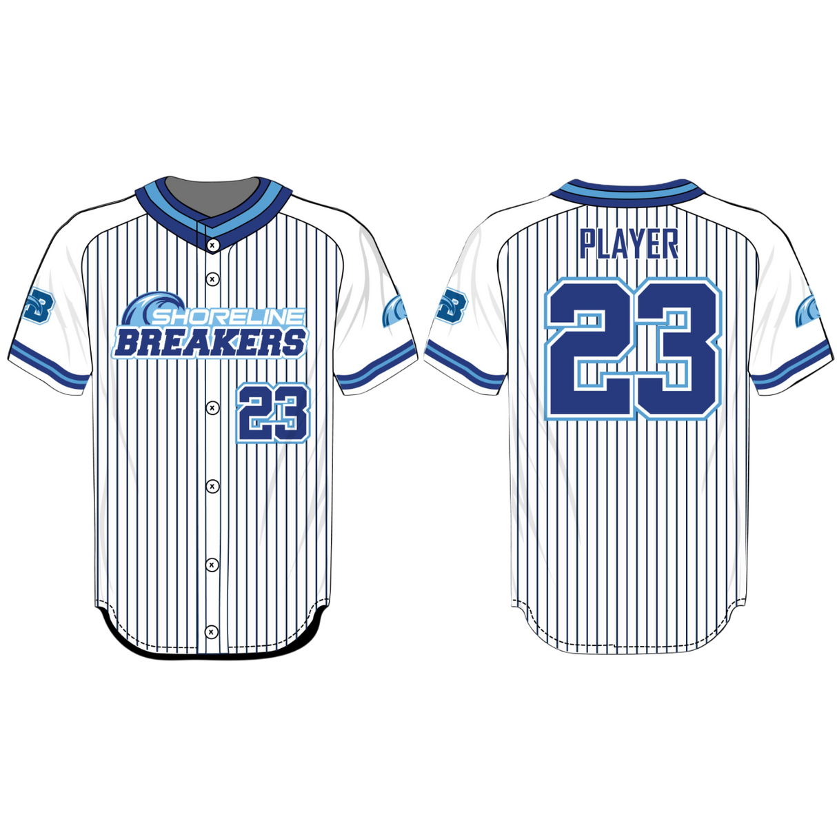 League Outfitters Custom Sublimated Full Button Jersey Team Baseball Jerseys