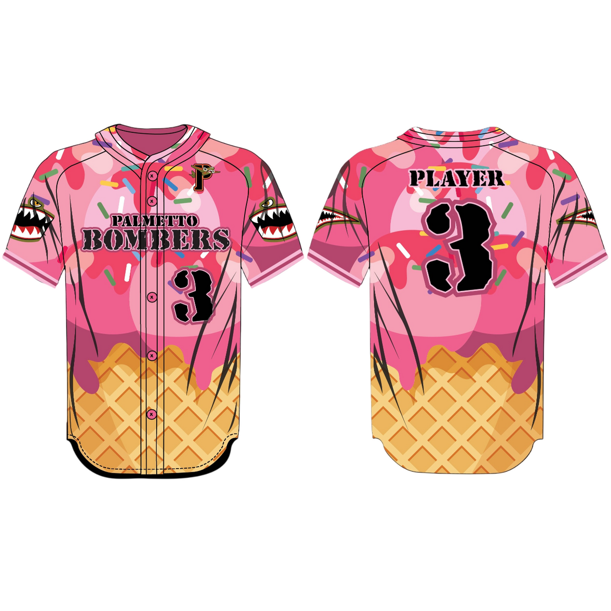 League Outfitters Custom Sublimated Full Button Jersey Team Baseball Jerseys