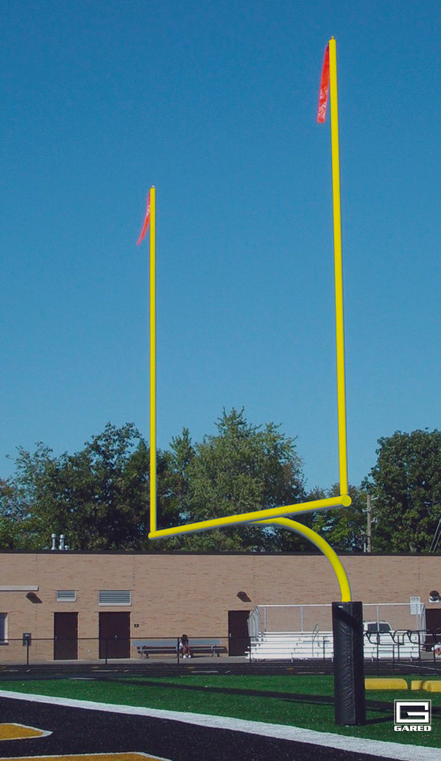 Gared Slingshot High School 4-1/2" O.D. Football Goal Post Football Football Field Equipment All