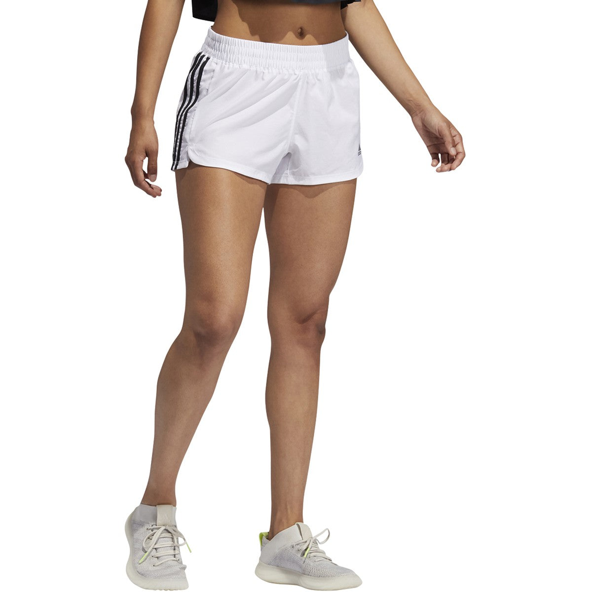 adidas Women's Pacer 3 Stripe Woven Shorts Womens Apparel Shorts