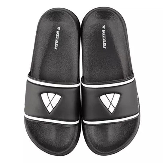VIZARI Black SS' Soccer Slide Sandals For Adults and Teens