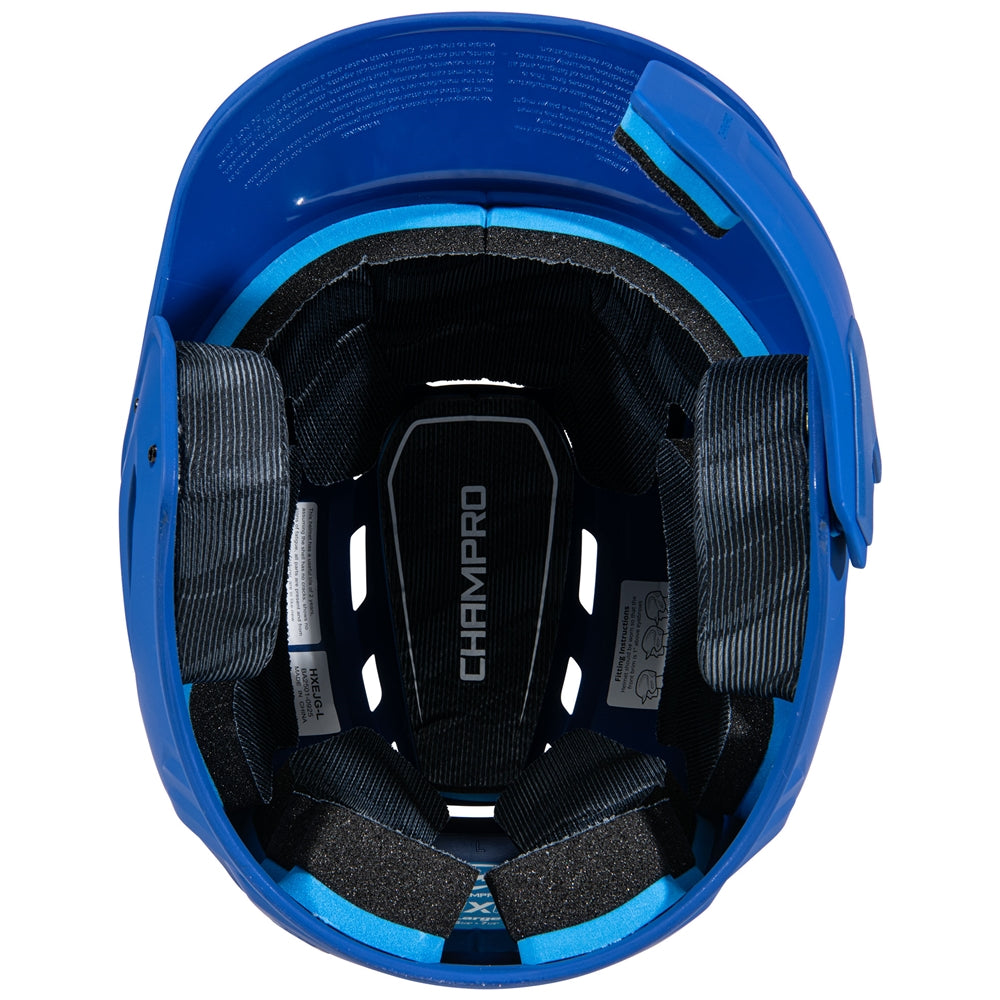 Champro HXE Matte Baseball Helmet with Jaw Guard