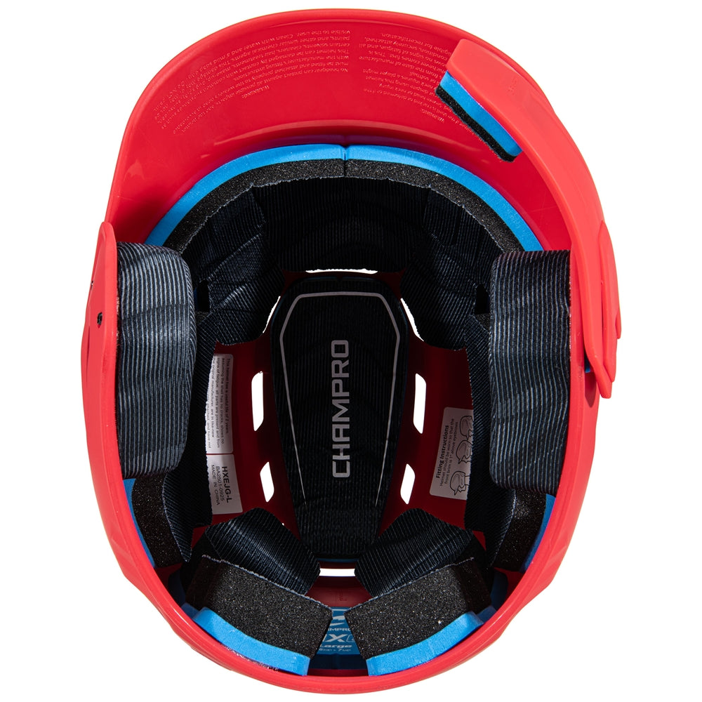 Champro HXE Matte Baseball Helmet with Jaw Guard