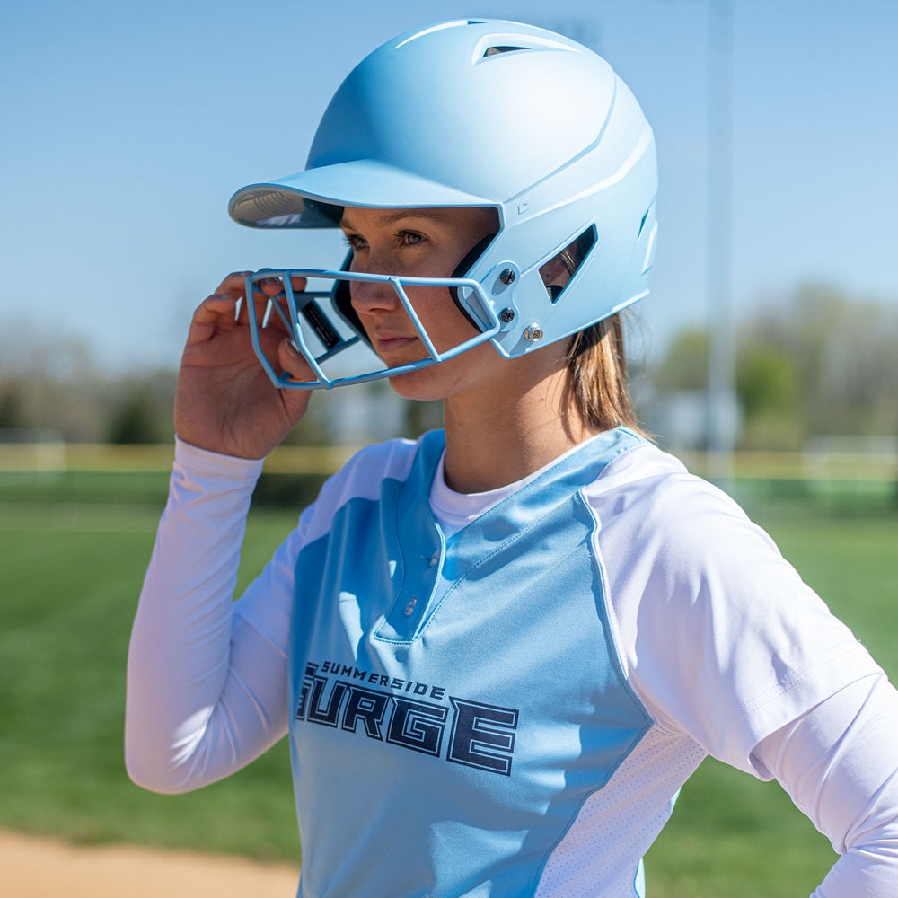 Champro Senior HX Rise Matte Batting Helmet with Facemask Softball Batting Helmets All