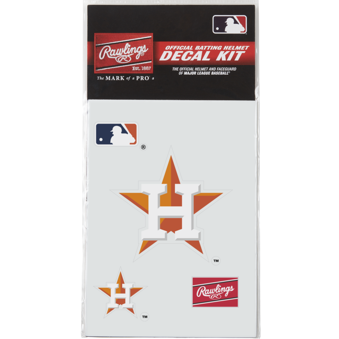Rawlings MLB Decal Kit Baseball Batting Helmet