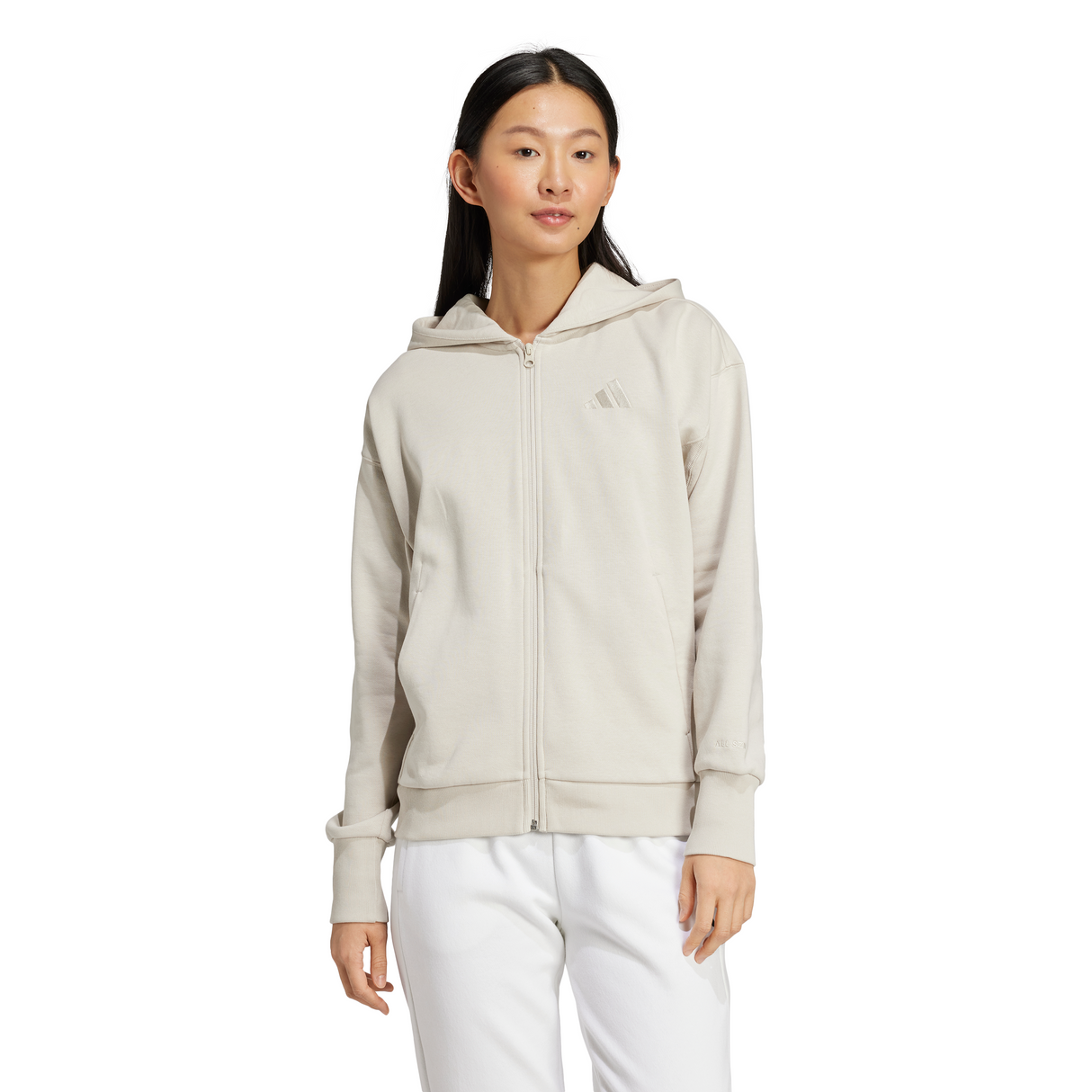 adidas Women's ALL SZN Fleece Full-Zip Hoodie Womens Apparel Sweatshirts & Fleece