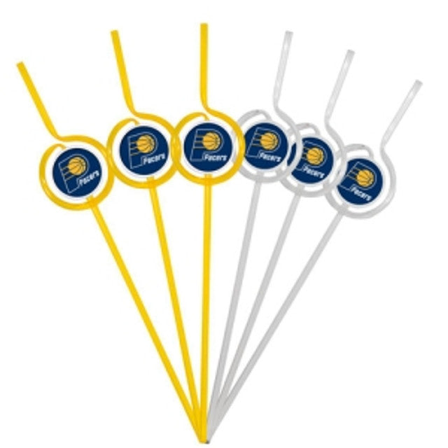 Pangea Brands Indiana Pacers Team Sipper Straws Fan Gear NBA Indiana Pacers
