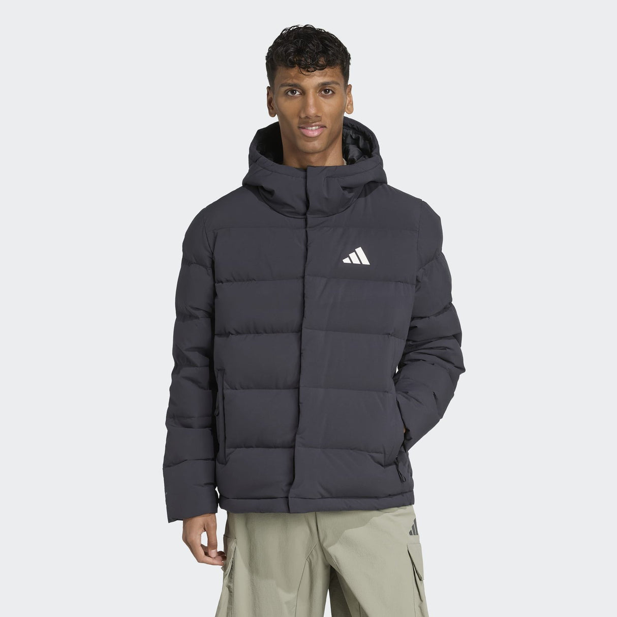adidas Men's Helionic Hooded Down Jacket Mens Apparel Jackets & Vests