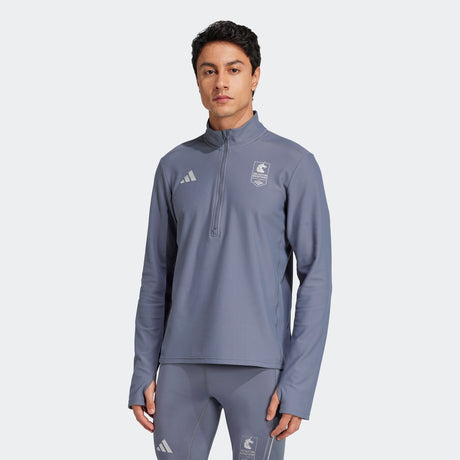 adidas Men's Boston Marathon 2025 OTR 1/4 Zip Mens Apparel Sweatshirts & Fleece