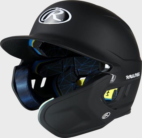 Rawlings Mach Senior One-Tone Matte Helmet with Extended Flap Baseball Batting Helmets All