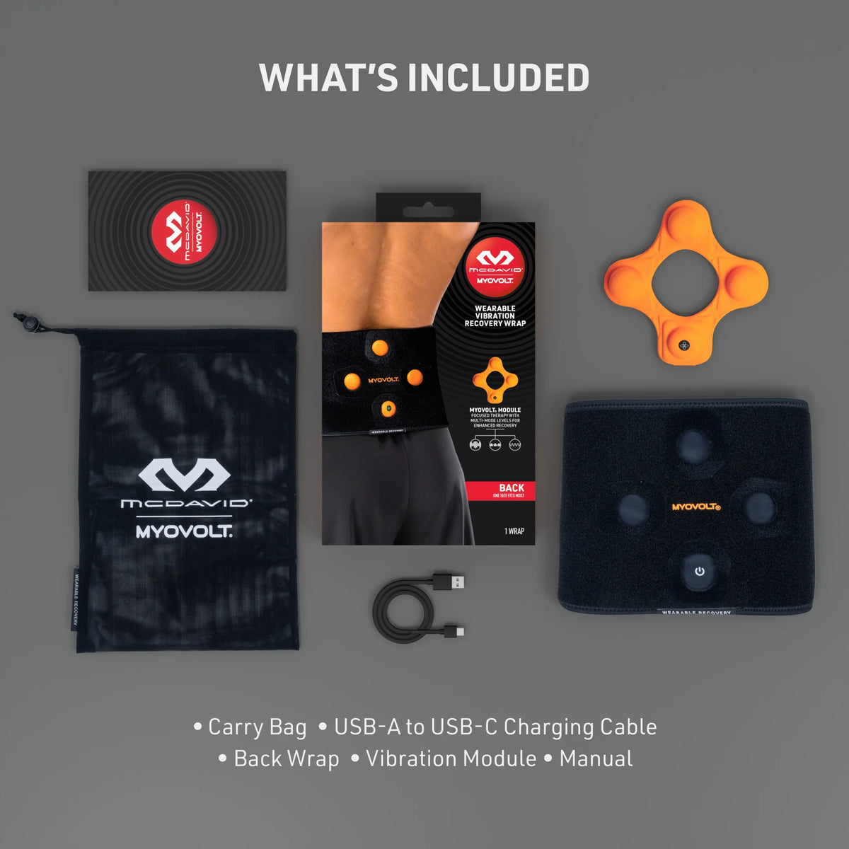 Myovolt Wearable Vibration Recovery Back Wrap Unisex Accessories Health & Wellness