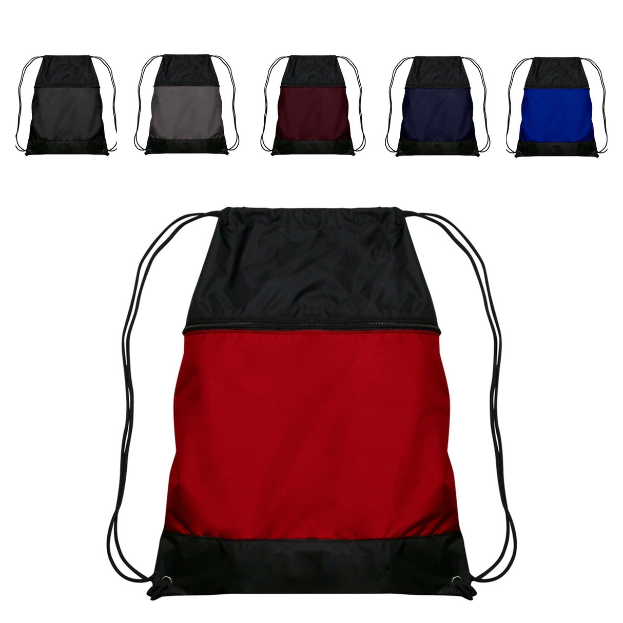 Champro Drawstring Bag w/Zipper Pocket Unisex Accessories Bags & Backpacks