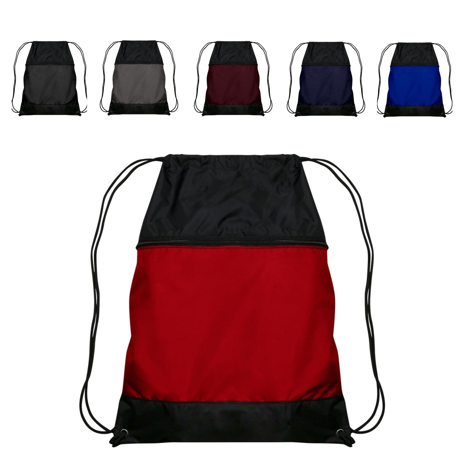 Champro Drawstring Bag w/Zipper Pocket Unisex Accessories Bags & Backpacks