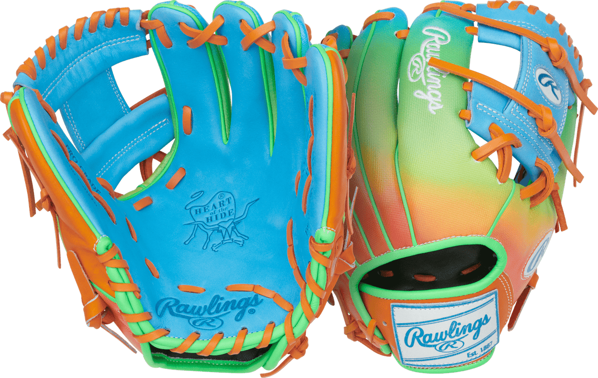 Rawlings Heart of the Hide Funburst PROR204-2CBO 11.5" Baseball Glove Baseball Gloves & Mitts All