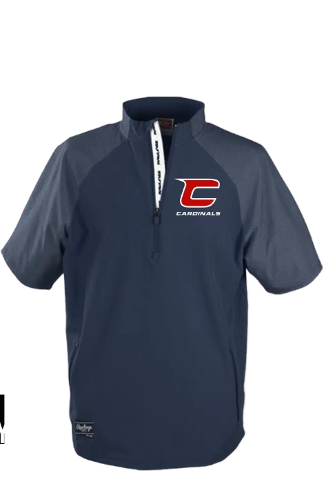 Custom Rawlings Colorsync Short Sleeve Cage Jacket Team Baseball Jerseys