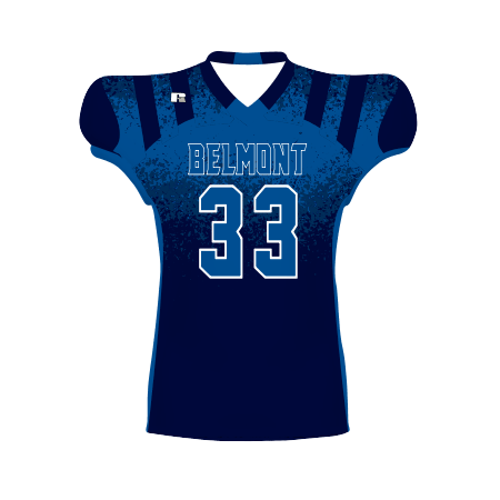 Russell Youth Freestyle Sublimated Waist Length Football Jersey Team Football Jerseys