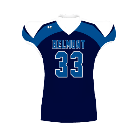 Russell Youth Freestyle Sublimated Waist Length Football Jersey Team Football Jerseys