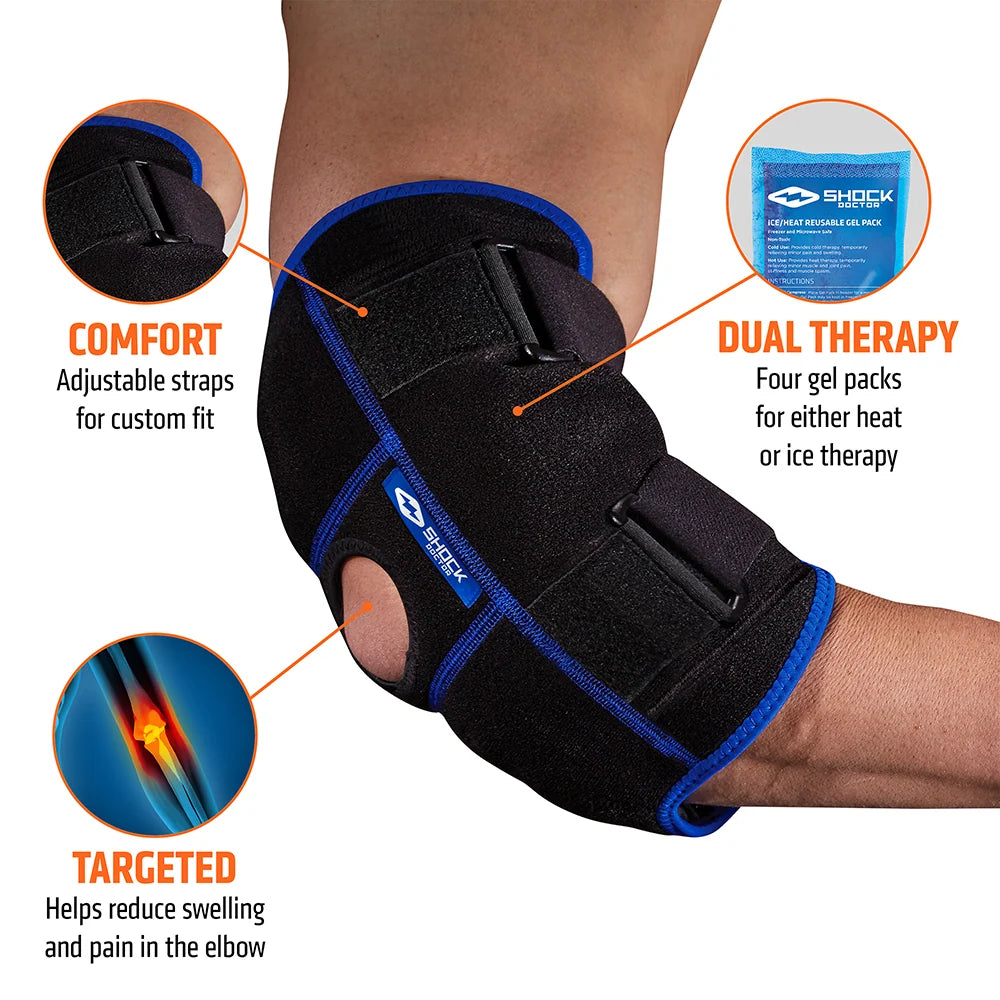 Shock Doctor Ice Recovery Elbow Compression Wrap Unisex Accessories Health & Wellness