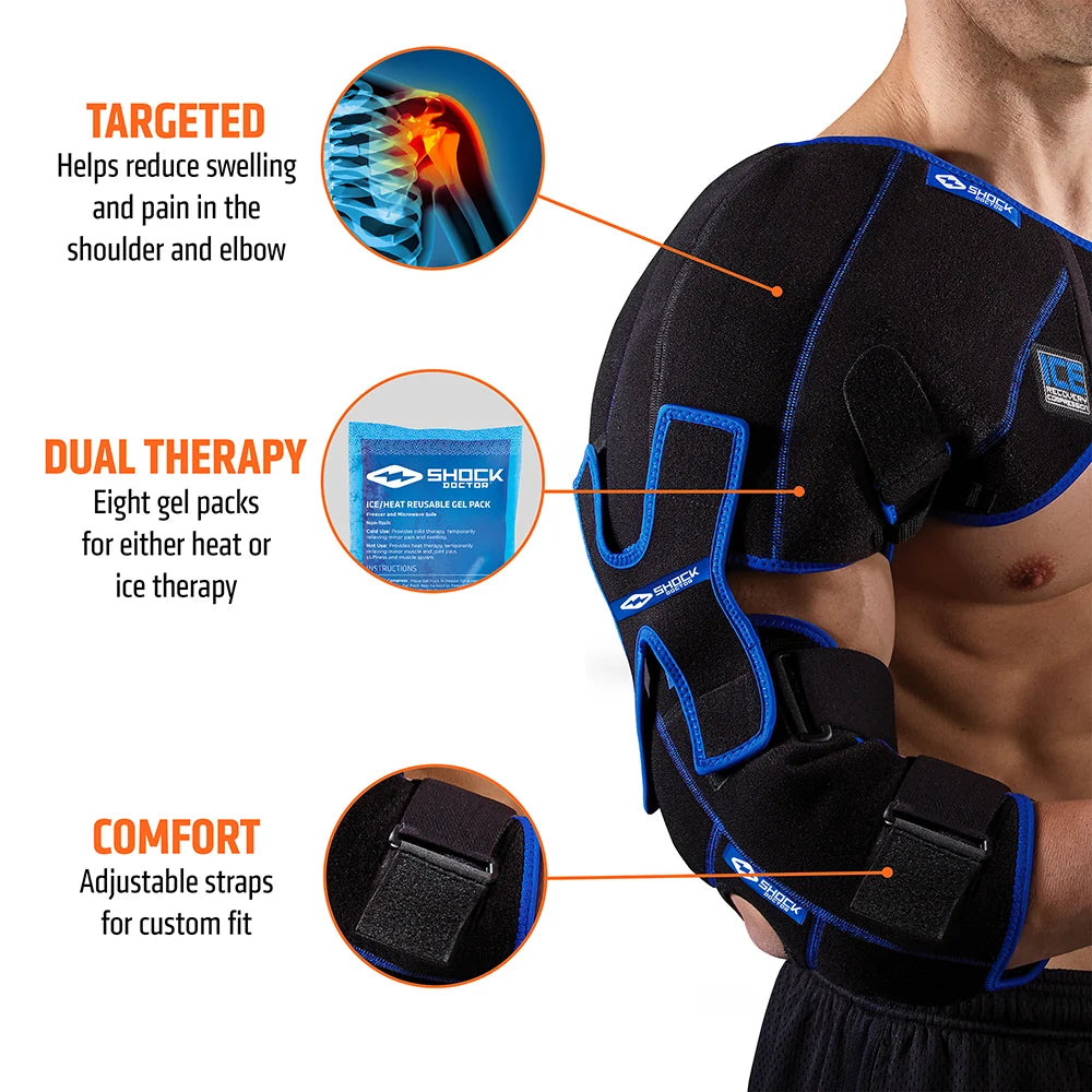 Shock Doctor Ice Recovery Shoulder Elbow Compression Wrap Unisex Accessories Health & Wellness