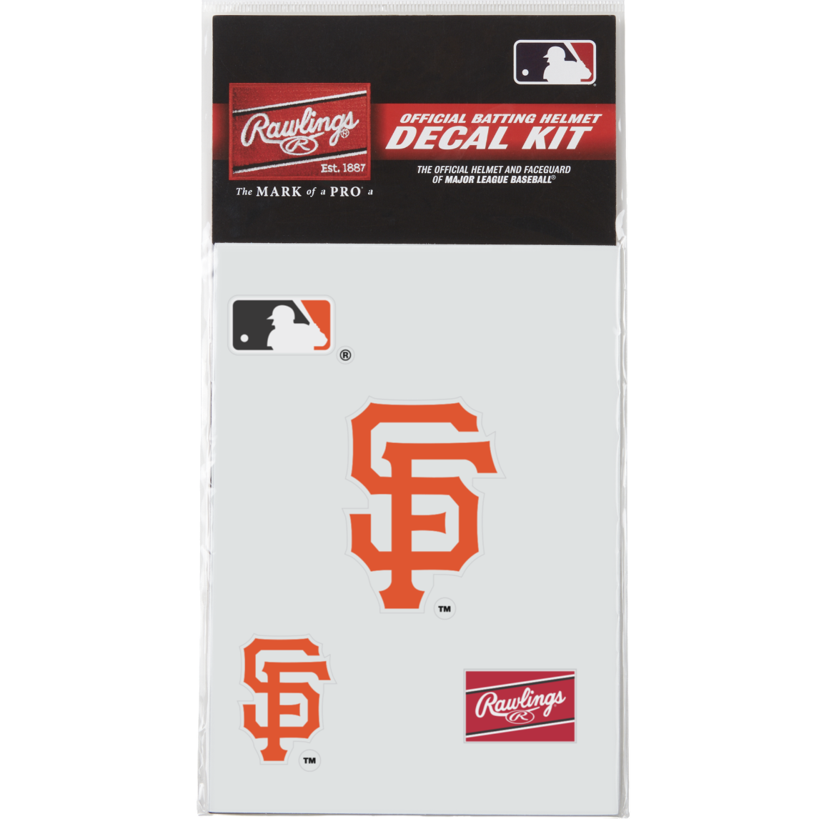 Rawlings MLB Decal Kit Baseball Batting Helmet