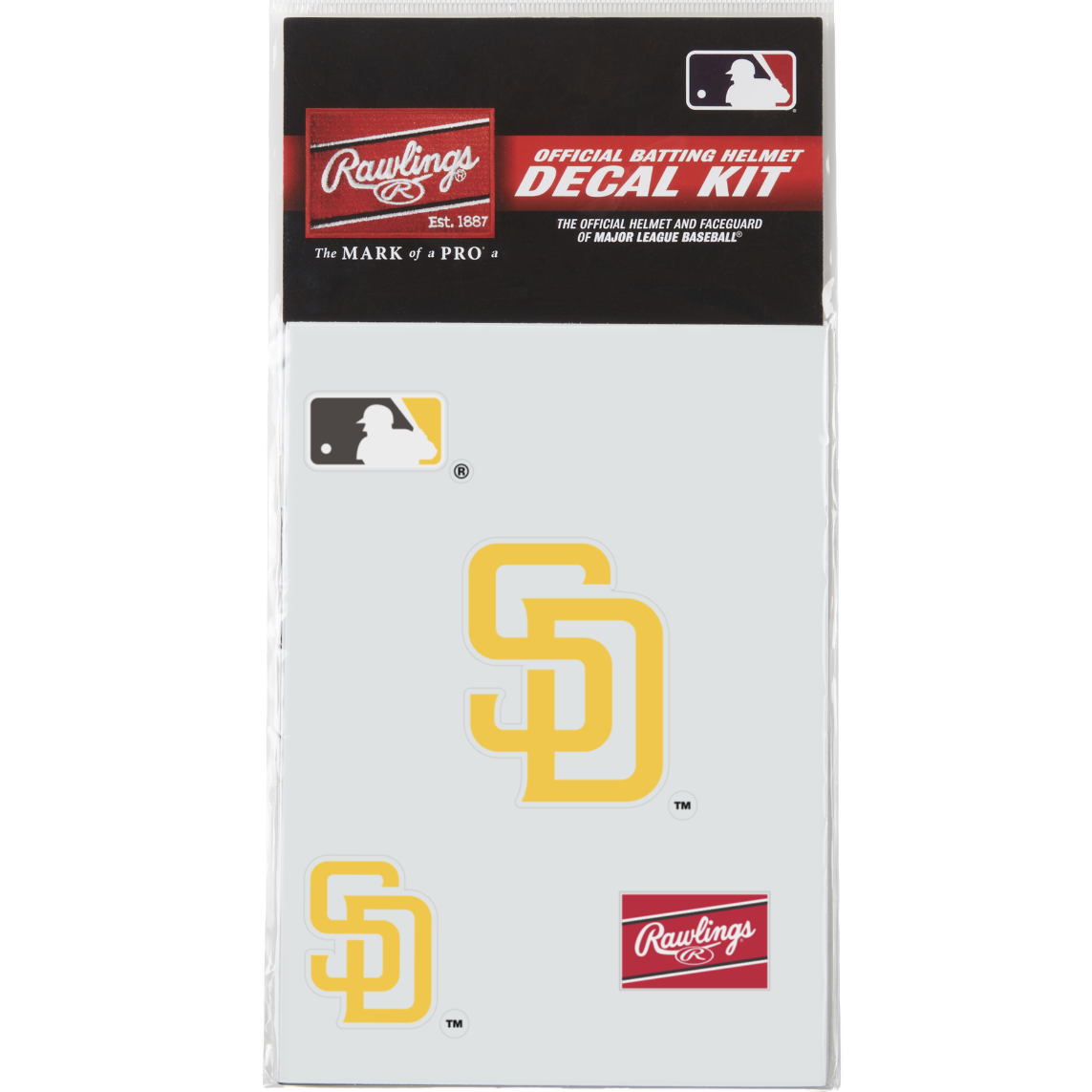 Rawlings MLB Decal Kit Baseball Batting Helmet