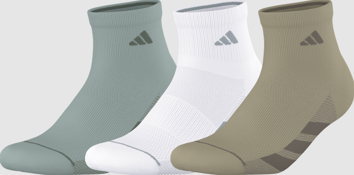adidas Men's All Day Training 3-Pack Quarter Sock Unisex Accessories Socks