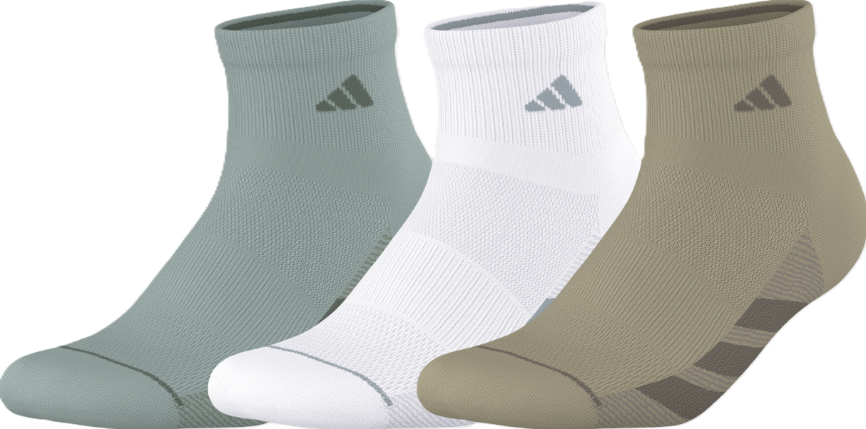 adidas Men's All Day Training 3-Pack Quarter Sock Unisex Accessories Socks