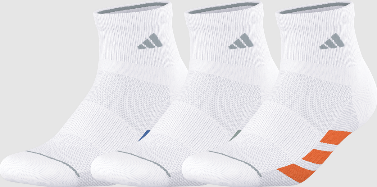 adidas Men's All Day Training 3-Pack Quarter Sock Unisex Accessories Socks