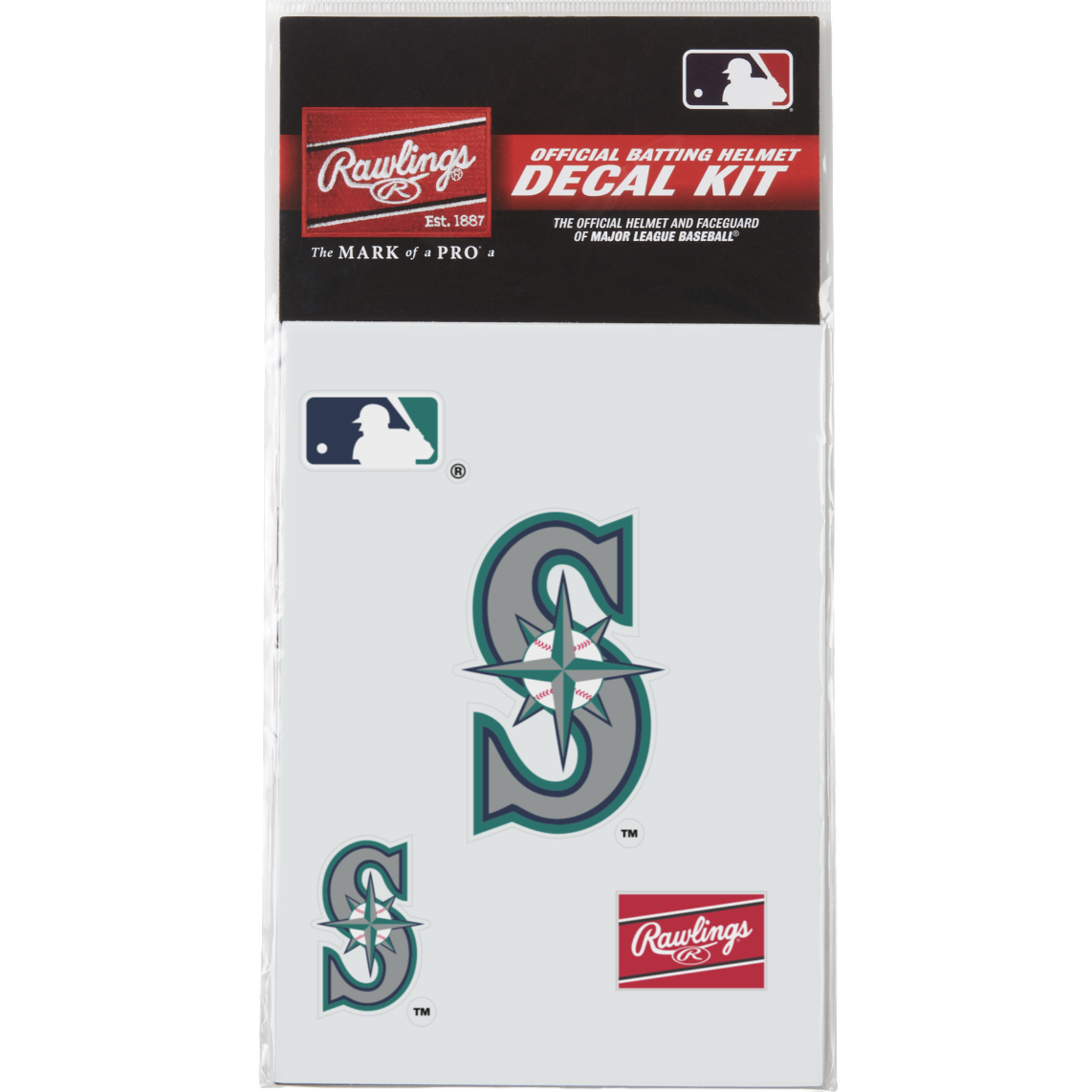 Rawlings MLB Decal Kit Baseball Batting Helmet