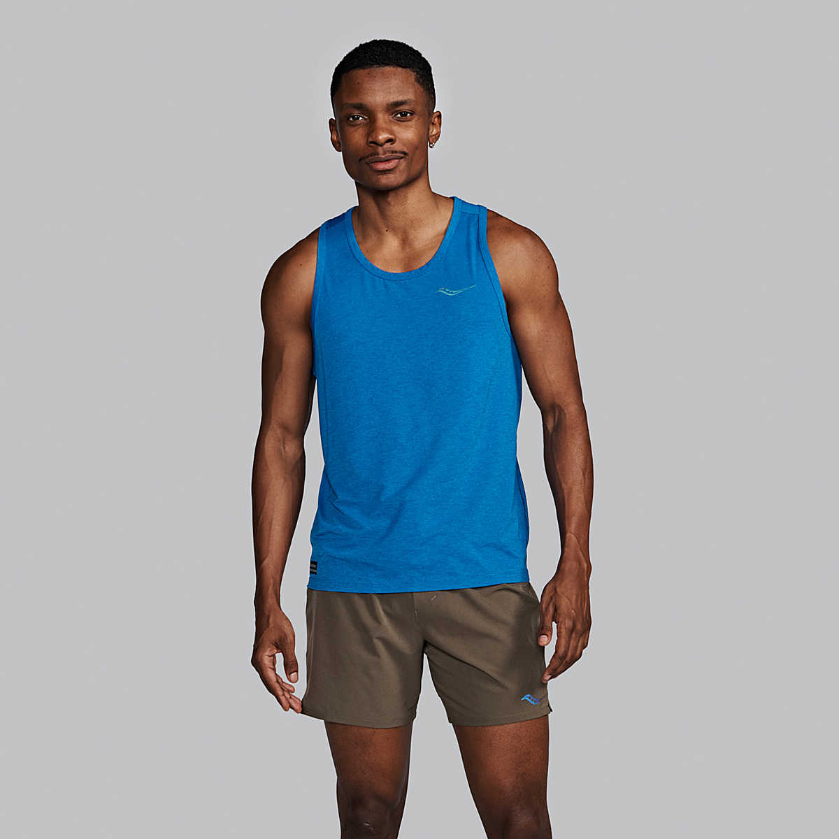 Saucony Men's Stopwatch Singlet SAM800375 Mens Apparel Shirts & Tops