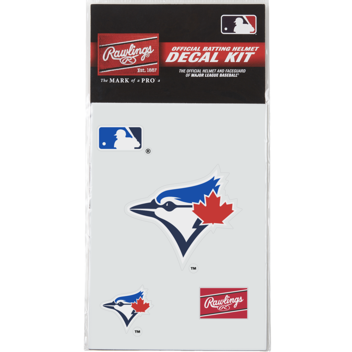 Rawlings MLB Decal Kit Baseball Batting Helmet