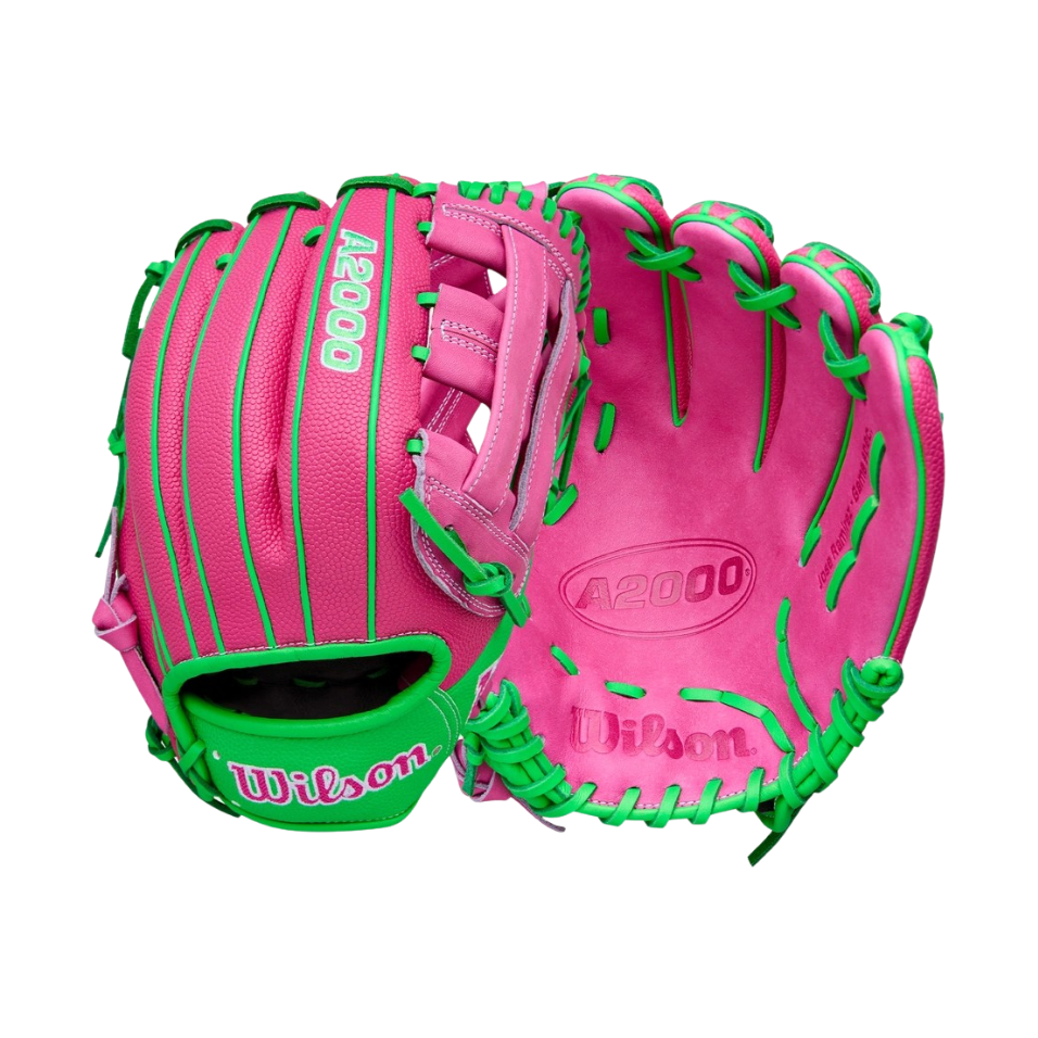 Wilson 2026 Spring Jose Ramirez A2000 JR11 GM 12" Infield Baseball Glove (RHT, Flamingo/Neon Green)