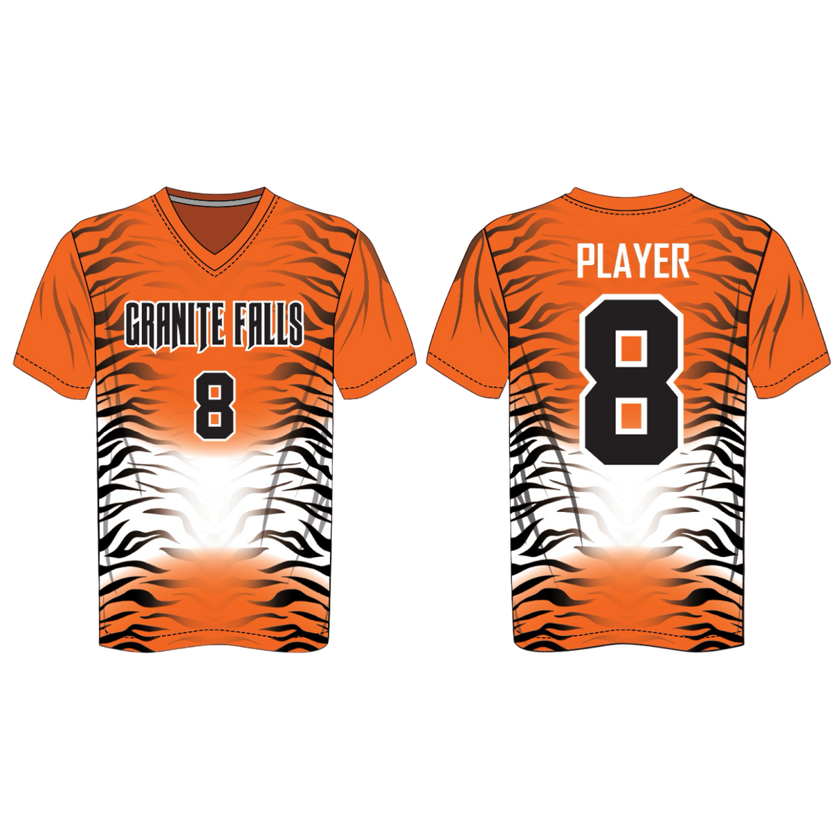 League Outfitters Custom Elite Sublimated- Sublimated V-Neck Short Sleeve Team Baseball Jerseys