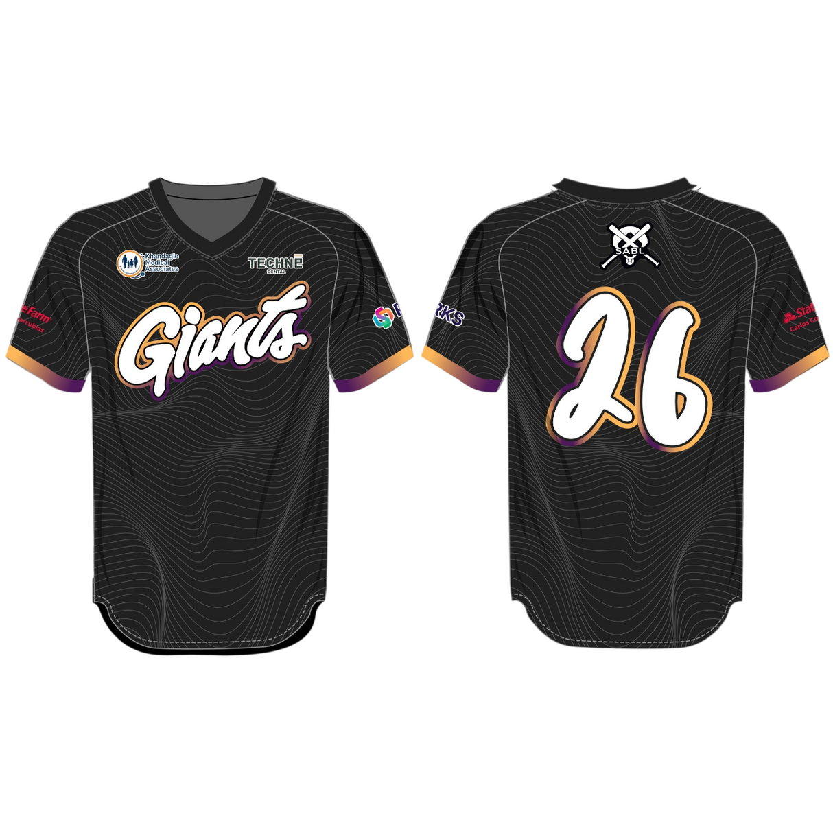 League Outfitters Custom Elite Sublimated- Sublimated V-Neck Short Sleeve Team Baseball Jerseys