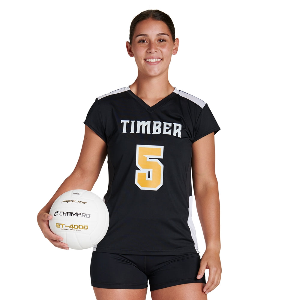 Champro Girl's Point Cap Sleeve Volleyball Jersey Volleyball Apparel All